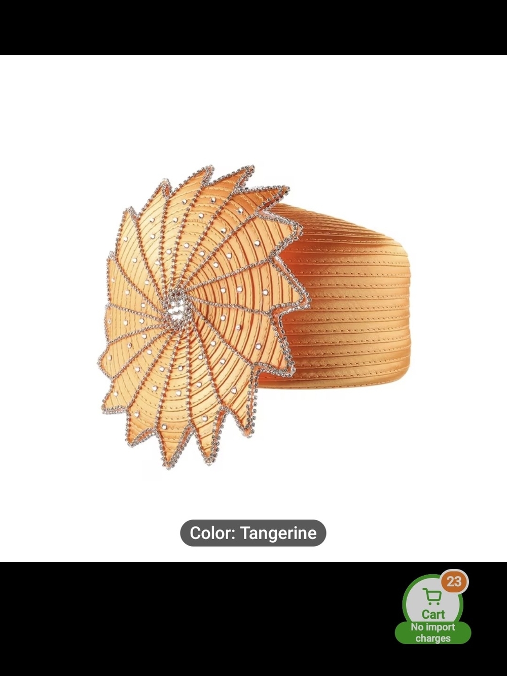 Tangerine Crystal Sunburst Headband - Women Accessories